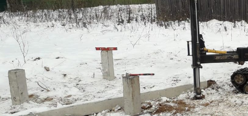 Фундамент на забивных ЖБ сваях