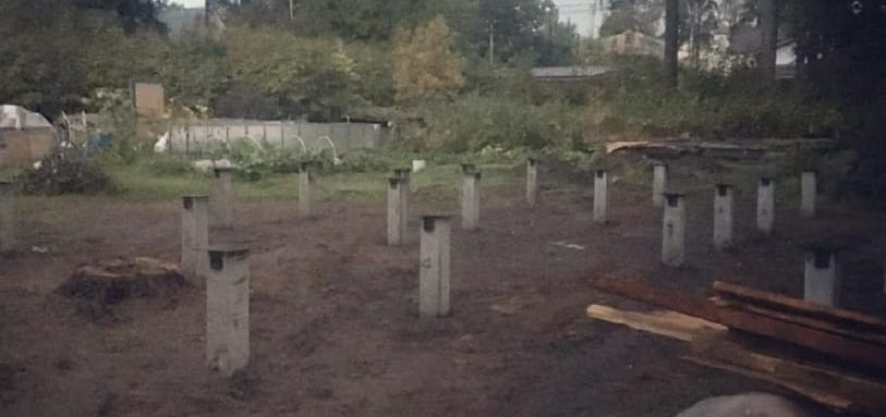Фундамент на забивных ЖБ сваях