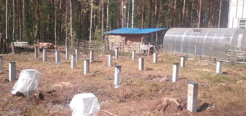 Фундамент на забивных ЖБ сваях
