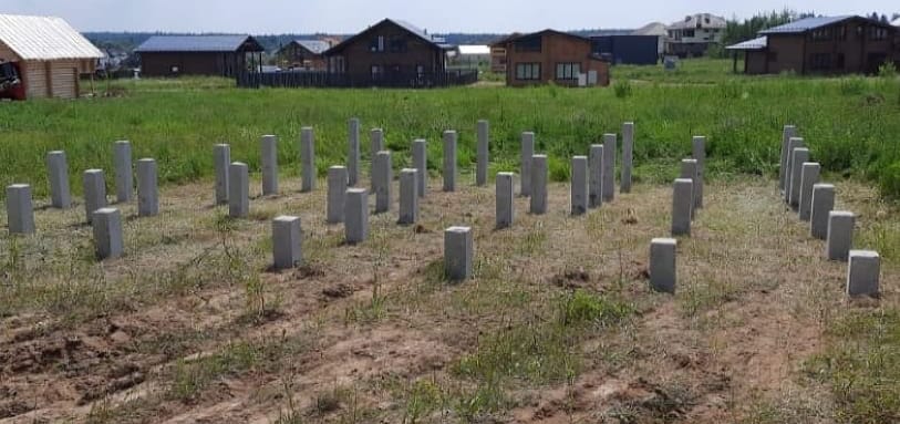 Фундамент на забивных ЖБ сваях