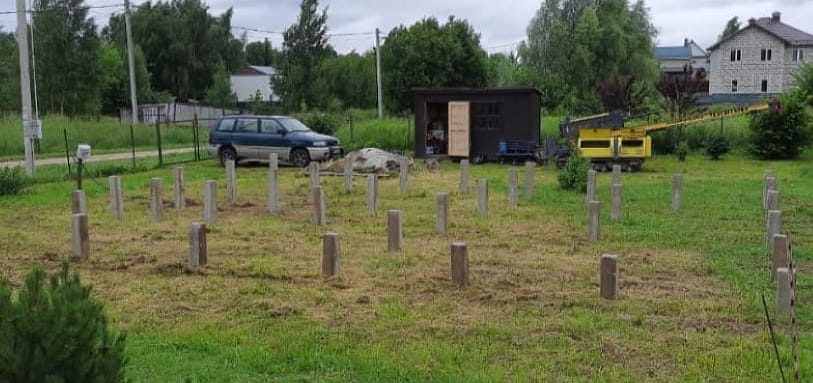 Фундамент на забивных ЖБ сваях